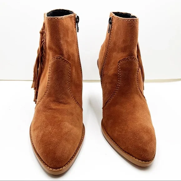{COACH} Westyn Suede Fringe with Studs Booties